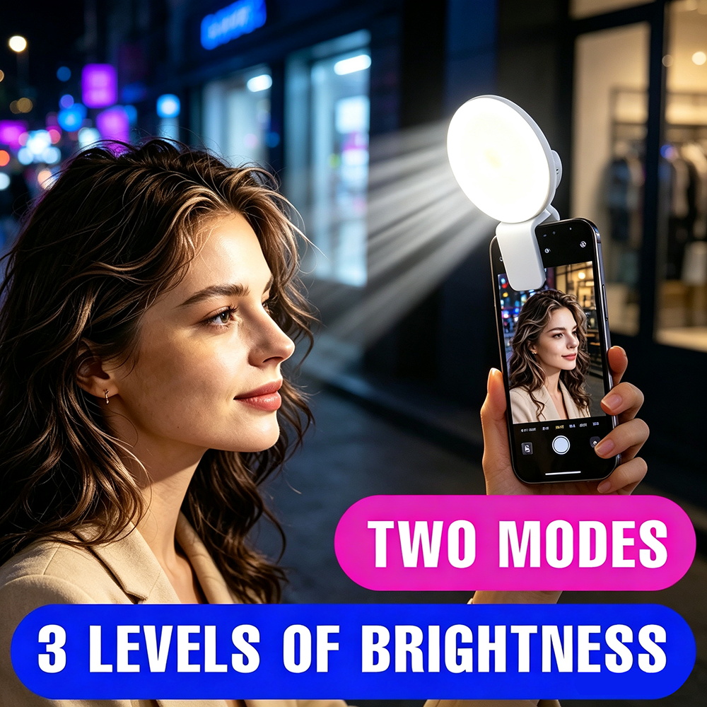 Beauty No Makeup - Tragbares Clip-On Selfie-Fülllicht, wiederaufladbare Handy-Schönheitslampe, 2