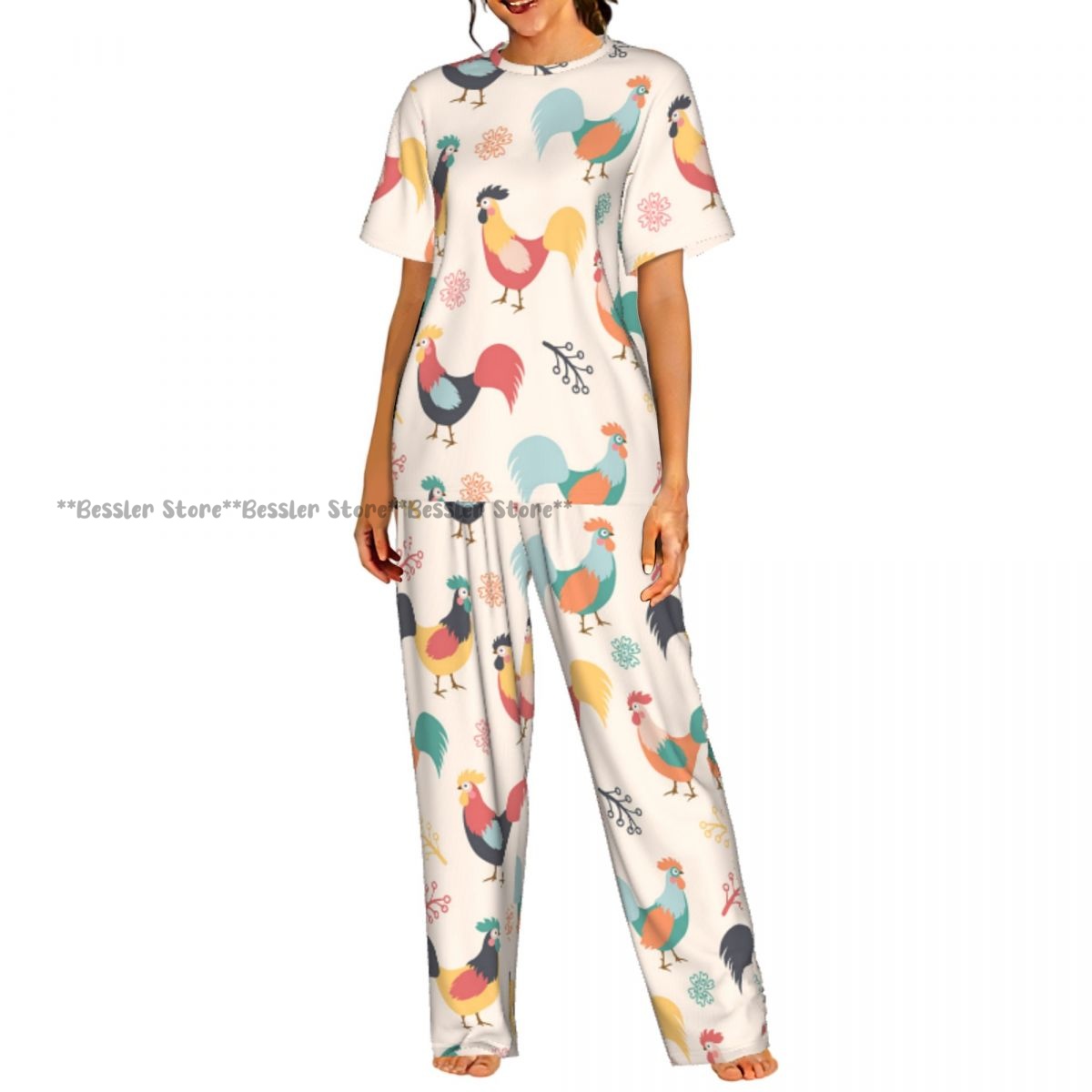 Beauty & Makeup Katia Di Paola - Komfort-Pyjama für Damen, schönes Kurzarm-Set mit