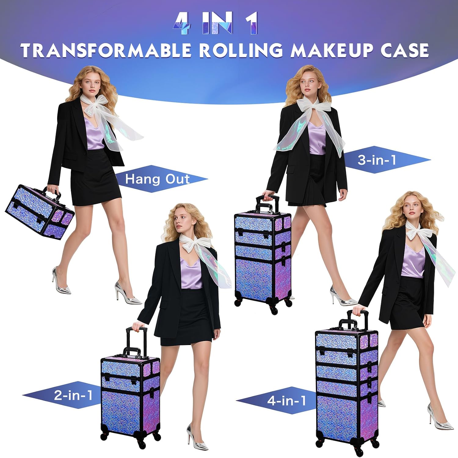 Rollender Make-up-Koffer, groß – Beauty Makeup Vanity Set Bewertung und Preis